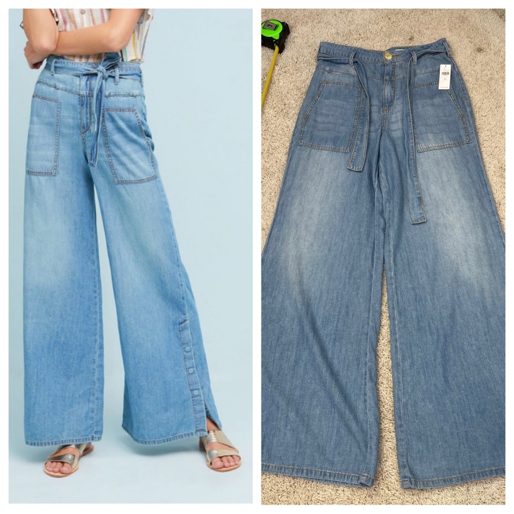 NWT! Anthropologie Pilcro High-Rise Wide-Leg Jeans